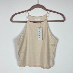 NWT Gaze | Beige Fitted Cropped Tank Top | Size Small